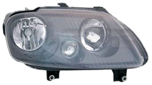 Faro ottico anteriore destro per VOLKSWAGEN TOURAN - 2004 > 2006 H7+H1 C/ Corpo Nero Nuovo
