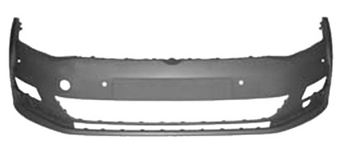 Paraurti Anteriore per VOLKSWAGEN GOLF VII - 2012 > 2016 Con Primer Con 4 fori per Sensori Nuovo