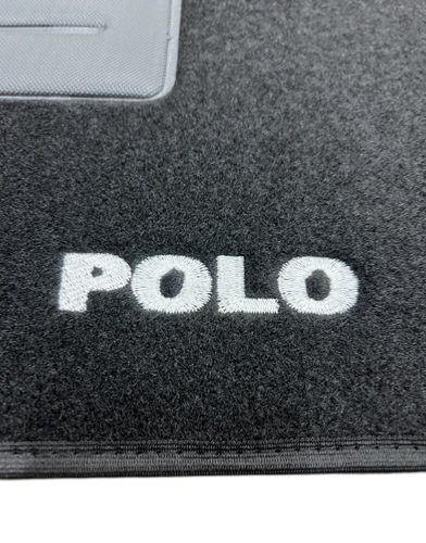 Kit 4 Tappetini Auto per VOLKSWAGEN POLO 2014-2017, con logo POLO, con clip, Nuovi