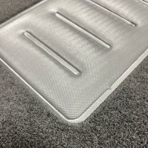 Kit 4 Tappetini Auto per FORD FIESTA dal 2005 al 2008, con logo fiesta, Neri, con clip, Nuovi