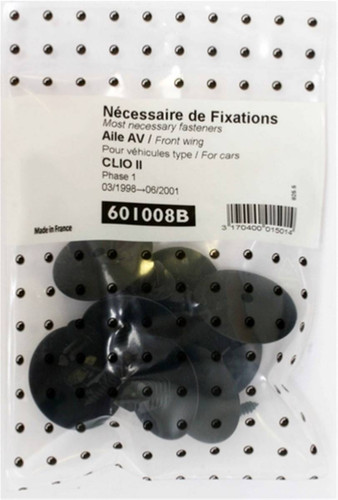 Kit Viti di fissaggio per assemblaggio Parafango Anteriore per RENAULT CLIO II 1998 - 2001 Nuovo