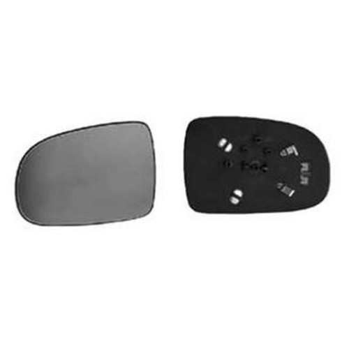 Vetro Specchio sinistro per OPEL CORSA C dal 2000 al 2003 Termico, Asferico, Con Piastra, Nuovo