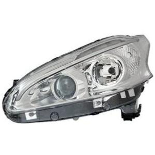 Faro ottico anteriore  sinistro per PEUGEOT 208 dal 2012 al 2015 Con pred. elettrica, a LED, H7+H7, Nuovo