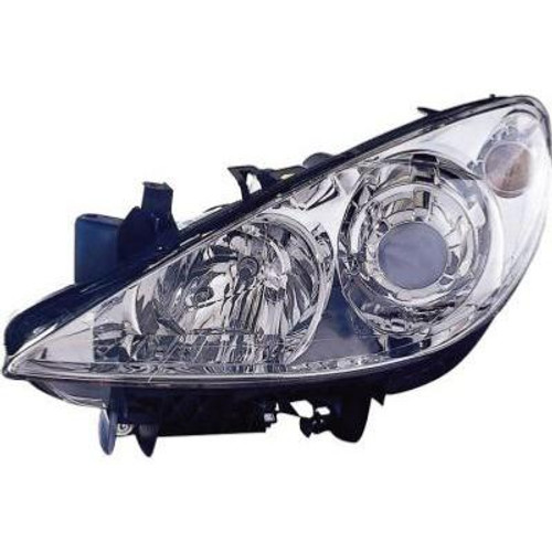 Faro ottico anteriore  sinistro per PEUGEOT 307 dal 2005 al 2008 H1+H7, Elettrico, Nuovo