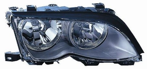 Faro Fanale Anteriore destro per BMW SERIE 3 E46 dal 2001 al 2004 H7+H7 C/Corpo nero, Nuovo