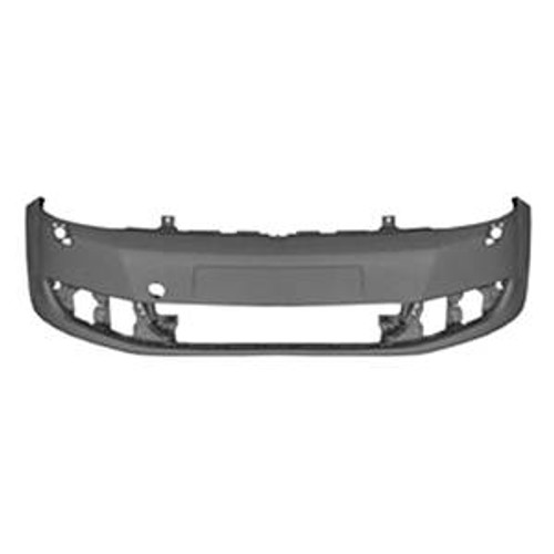 Paraurti anteriore per VOLKSWAGEN GOLF PLUS fase 2, 2009-2014, fori radar + supporti, fori lavafari, copertura ganci, Nuovo da verniciare