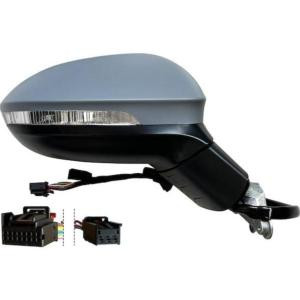 Specchietto retrovisore esterno destro elettrico per VOLKSWAGEN GOLF VIII dal 2020, sbrinato, asferico, pieghevole con memoria, lampeggiante, luce di cortesia, BLIS, Nuovo da verniciare