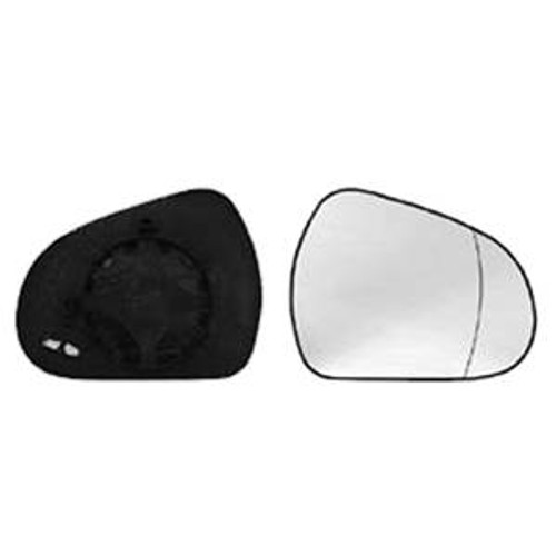 Vetro specchio retrovisore destro per PEUGEOT 207 SW fase 2, 2009-2013, sbrinamento, clip-on, Nuovo