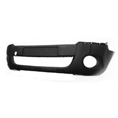 Paraurti anteriore per PEUGEOT PARTNER II fase 1, 2008-2012 fori fendinebbia, nero, Nuovo
