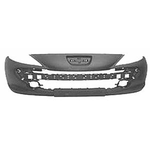 Paraurti anteriore per PEUGEOT 207 SW fase 1, 2006-2009, (Sport), fori fendinebbia, Nuovo