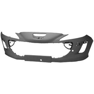 Paraurti anteriore per PEUGEOT 308 I fase 1, 2007-2011 (fori radar), Nuovo da verniciare