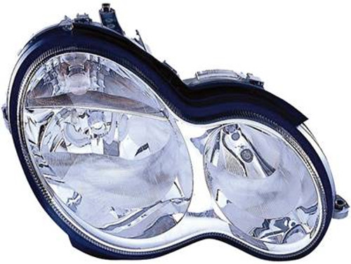Faro anteriore destro ottico per MERCEDES (W203) CLASSE C ph. 2 2004-2007, H7+H7, Nuovo