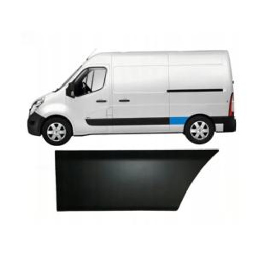 Modanatura posteriore porta laterale sinistra per RENAULT MASTER III fase 1, 2010-2014, telaio medio, parte anteriore, 49 cm Nuova