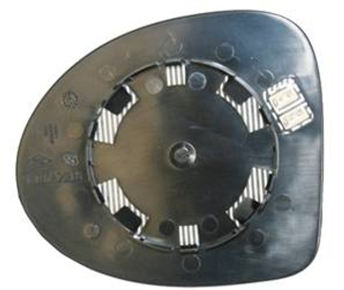 Vetro specchio retrovisore destro per RENAULT CLIO II CAMPUS, 2009-2012, sbrinato, clip-on