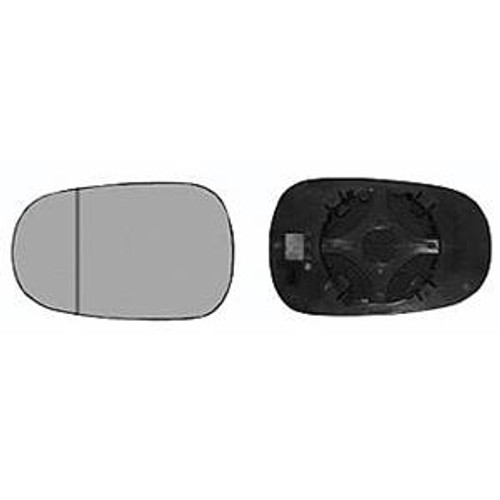 Vetro specchio retrovisore sinistro per RENAULT SCENIC I fase 2, 1999-2003, asferico, da agganciare