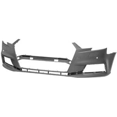 Paraurti anteriore per AUDI A3 III ph.2 SPORTBACK dal 2016 >, 2 fori radar, Nuovo da verniciare