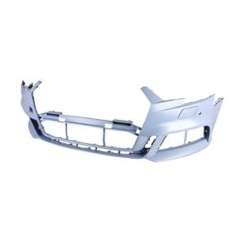 Paraurti anteriore per AUDI A3 III ph.2 SPORTBACK dal 2016 >, modello S-LINE fori radar e lavafari (attivi), Nuovo da verniciare