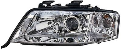 Faro ottico anteriore sinistro per AUDI A6 II ph. 2 2001-2004, H7+H7, Nuovo