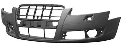 Paraurti anteriore per AUDI A6 III ph. 1 2004-2008, fori lavafari, Nuovo da verniciare