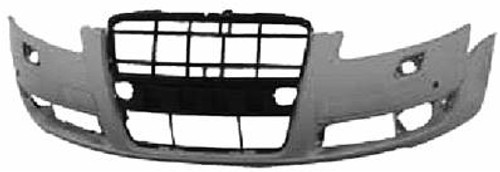 Paraurti anteriore per AUDI A6 III ph. 1 2004-2008, fori lavafari e sensori radar, Nuovi