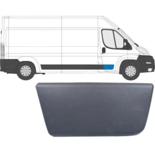 Modanatura laterale portiera anteriore destra per CITROËN JUMPER II fase 2, da 2014, 41 cm, Nero, Nuovo