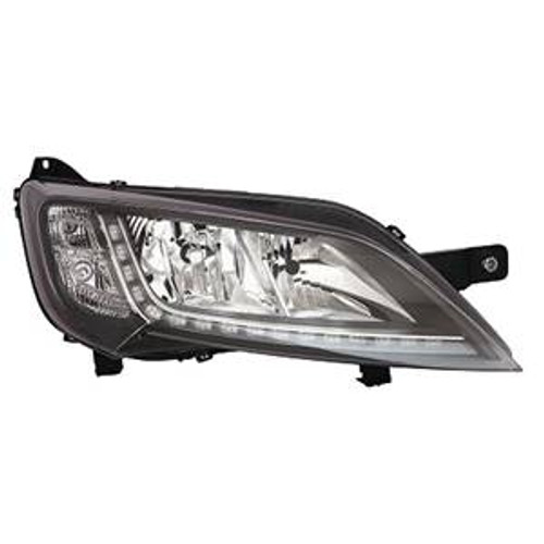 Faro anteriore destro per CITROËN JUMPER II fase 2 dal 2014 >, H7+H7, (fondo nero) luce LED