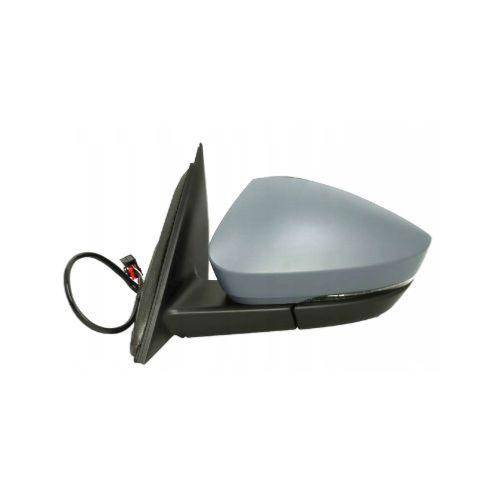 Specchietto retrovisore sinistro per SKODA KODIAQ dal 09/2016, elettrico, termico, ripiegabile elettricamente, con luce di cortesia e indicatore di direzione, memoria, 15 pin, Nuovo, pronto per la verniciatura.