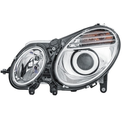 Faro ottico elettrico anteriore sinistro per MERCEDES CLASSE E (W211) dal 2006 al 2009, H7+H7, con motore, Nuovo