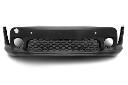 Paraurti anteriore per JEEP RENEGADE dal 2018, inferiore, nero, goffrato, con fori PDC, supporti, fori park assist, Nuovo
