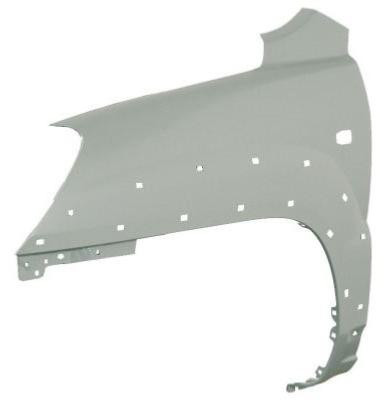 Parafango anteriore sinistro per KIA SPORTAGE 2004-2010, con fori per distanziale e ripetitore, nuovo, pronto per la verniciatura.
