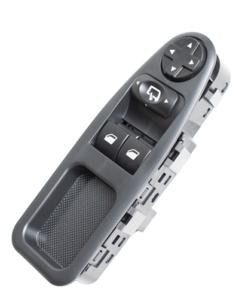 Centralina di controllo alzacristalli e specchietti retrovisori per portiera anteriore sinistra per CITROËN JUMPY II, 2007-2016, 2 pulsanti, specchietti ripiegabili, nera, nuova