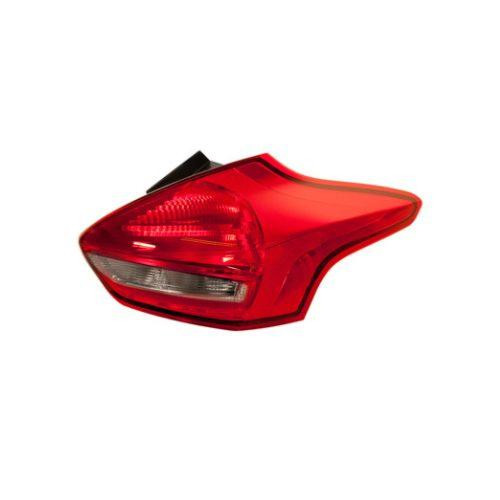 Fanale posteriore destro a LED per FORD FOCUS III fase 2 2014-2018, rosso/trasparente, modello 5 porte, nuovo