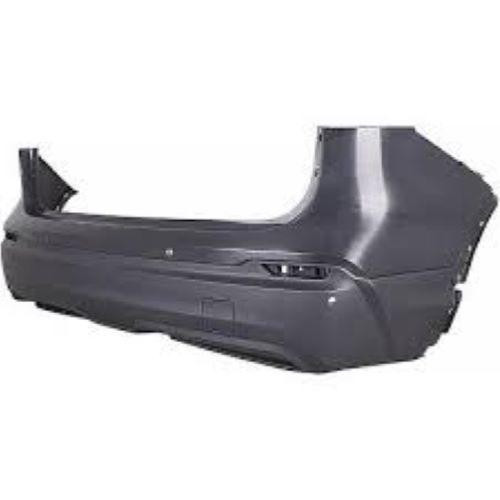 Paraurti posteriore per NISSAN QASHQAI 2017-2021, con copertura gancio traino, fori PDC, nero liscio, nuovo, pronto per la verniciatura