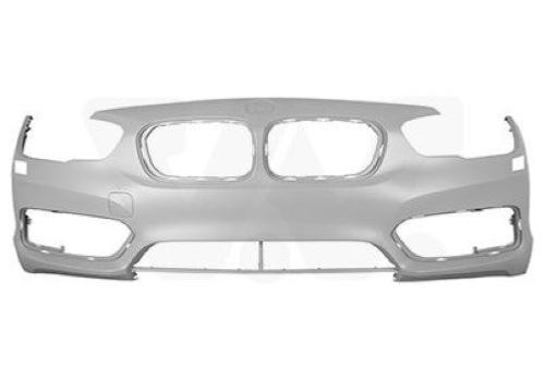 Paraurti anteriore per BMW Serie 1 F20-F21 2015-2019, con fori lavafari, fori radar, sensori di parcheggio + staffe, modello Urban/Sport Line, nuovo, pronto per la verniciatura.