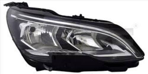 Faro destro per PEUGEOT 5008 II dal 2017 al 2020, H7+HB3+PWY24W, elettrico, con motore e luce diurna a LED, nuovo