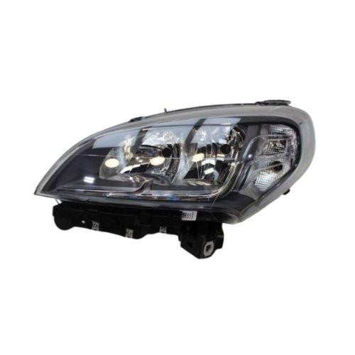 Faro sinistro per FIAT DOBLO II fase 2 2015-2022, H7-H7-WY21W-W21W, con motore, elettrico, cornice nera, Mod. 2018>, Nuovo