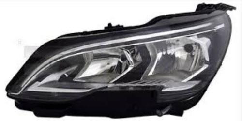 Faro sinistro per PEUGEOT 5008 II dal 2017 al 2020, H7+HB3+PWY24W, elettrico, con motore e luce diurna a LED, nuovo