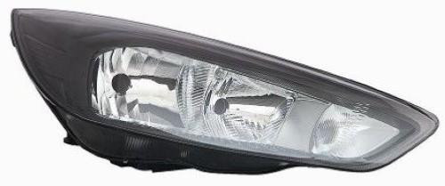 Faro anteriore destro elettrico per FORD FOCUS III fase 2 2014-2018, H7+H15, con motore e alloggiamento nero, nuovo