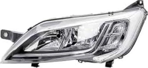 Faro anteriore sinistro per FIAT DUCATO III fase 2 2014-2023, cromato, H7+H7, motore, elettrico, indicatore di direzione, nuovo