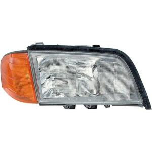 Faro anteriore sinistro per MERCEDES (W180-202) CLASSE C 1993-1997, H1+H1+H3, Nuovo