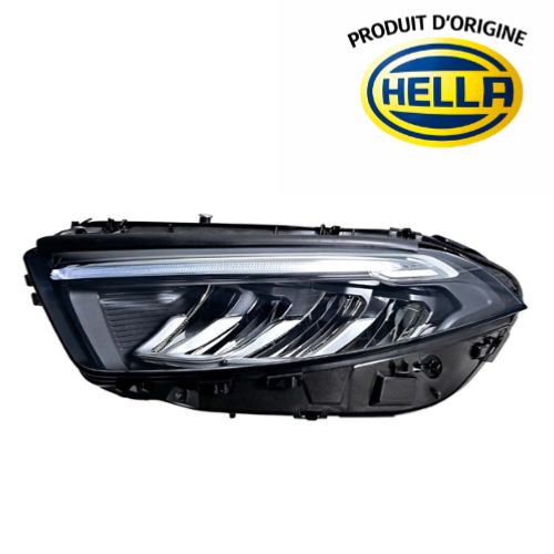 Faro anteriore sinistro full LED per Mercedes Classe A, dal 2018 (W177), con motore, prodotto originale Hella, nuovo