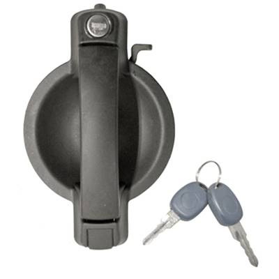 Maniglia anteriore destra della portiera per FIAT DOBLO I ph. 2 2006-2010, esterna, nera, foro cilindro serratura