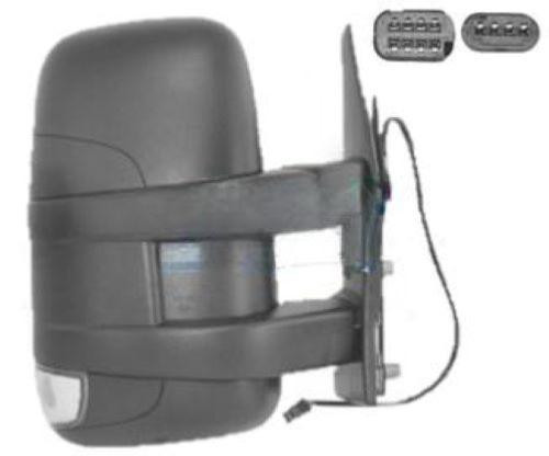 Specchietto retrovisore destro elettrico per IVECO DAILY, 2006-2009 (braccio corto), Mod. >2009, riscaldato, con indicatore di direzione, antenna, nuovo