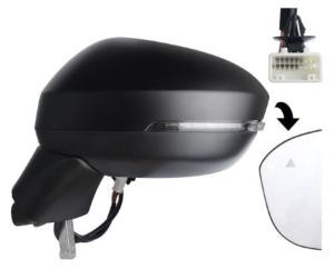 Specchietto retrovisore esterno sinistro, ripiegabile elettricamente, per NISSAN QASHQAI III fase 1 dal 2021 in poi, riscaldato, con indicatore LED, 11 pin, con BLIS, Nuovo