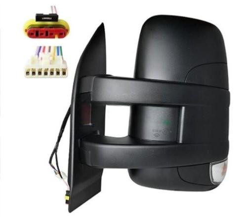 Specchietto retrovisore elettrico sinistro per IVECO DAILY, 2019-2023, braccio corto, nero, 7+2 pin, con luce, nuovo