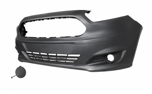 Paraurti anteriore per FORD TOURNEO COURIER II 2013-2017, con sede fendinebbia, parzialmente primerizzato, Mod. COMBI/VAN, Nuovo