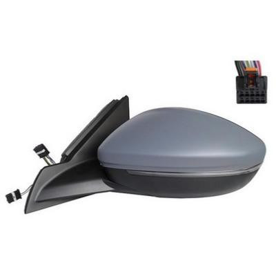 Specchietto Retrovisore Sinistro per PEUGEOT 208 II dal 2023 Con abbattimento, Termico, Luce di cortesia, 10 Pin, Da verniciare, Nuovo