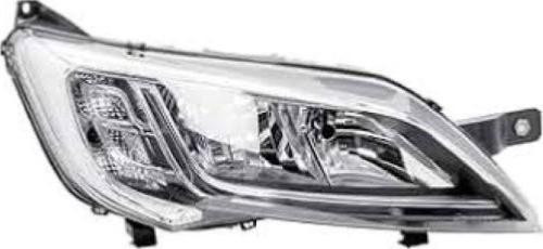 Faro anteriore destro per OPEL MOVANO II 2022-2023, H7+H7, elettrico, con motore, con luci di svolta, LED, cromato, nuovo