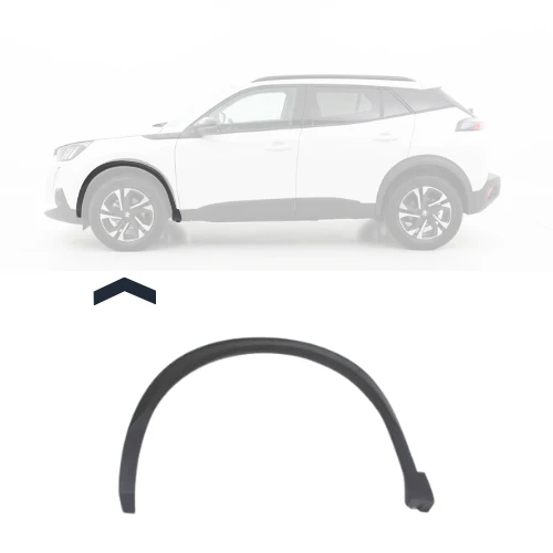 Parafango anteriore sinistro per PEUGEOT 2008 II fase 2 dal 2023 in poi, nero goffrato, Nuovo