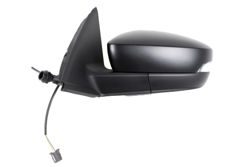Specchietto retrovisore sinistro per SKODA FABIA III ph. 2 2018-2021, azionato da cavo, nero, con lente convessa, connettore a 2 pin, nuovo